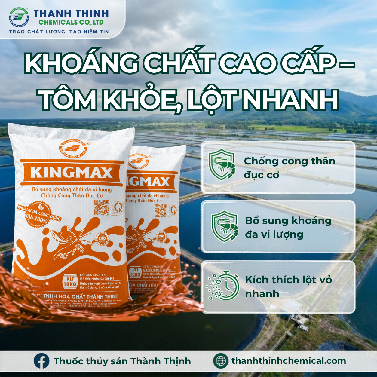 KingMax Khoáng tạt cao cấp, tôm khỏe, lột vỏ nhanh