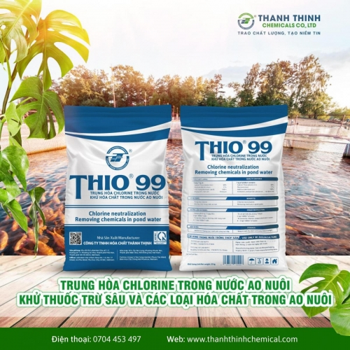 THIO®99 - Trung hòa chlorine, khử hóa chất trong nước ao nuôi