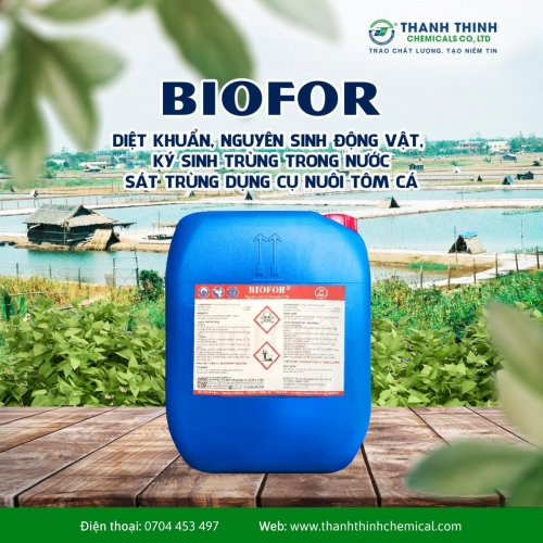 BIOFOR (FORMOL) - Diệt khuẩn, nguyên sinh động vật, ký sinh trùng, sát trùng dụng cụ nuôi
