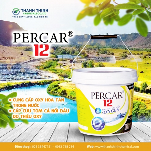 PERCAR®12 (Oxi Viên) - Cung Cấp Oxy Hòa Tan Trong Nước, Cấp Cứu Tôm Cá Nổi Đầu Do Thiếu Oxy